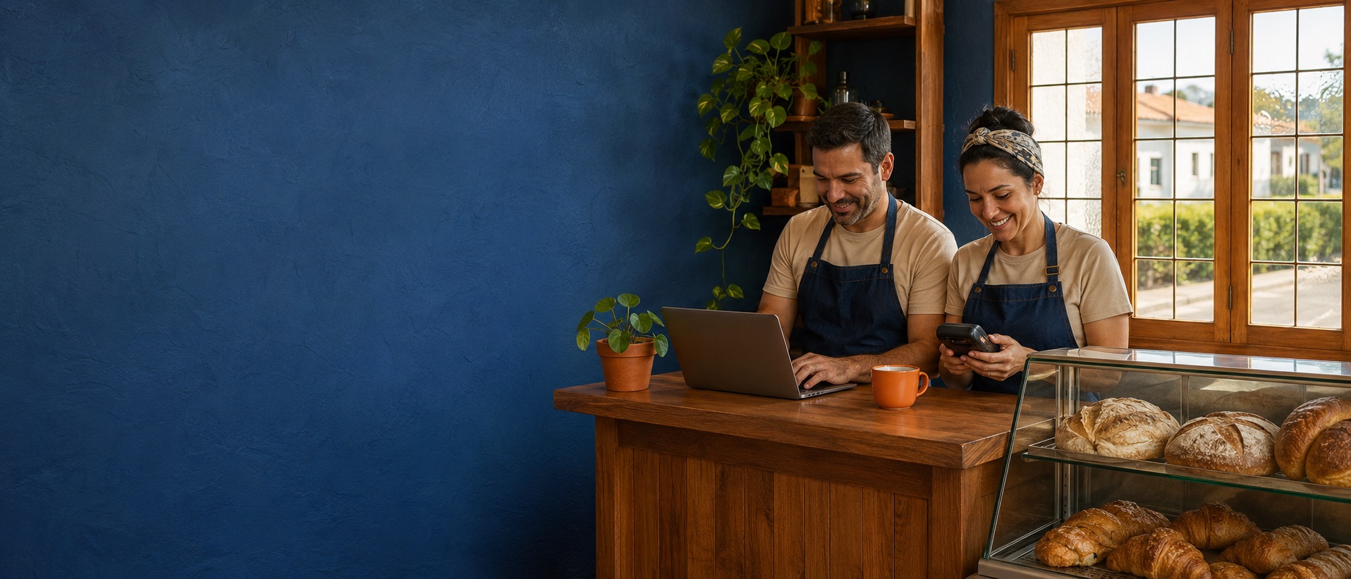 Empreendedores conectados em um negócio local